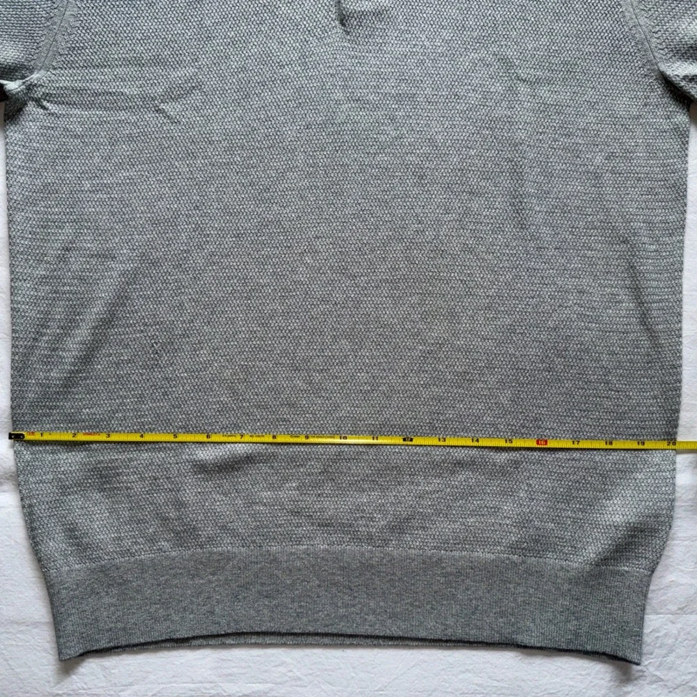 J. Crew Mens Sweater Polo Grey Knit 100% Cotton CI774 Size Medium NWT